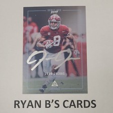 Josh Jacobs 2019 Panini Luminance Draft Day Silver Signature Rookie Auto RC