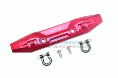 For Traxxas E-Revo 2.0-ALUMINUM FRONT BUMPER WITH D-RINGS - 5PC SET - RED