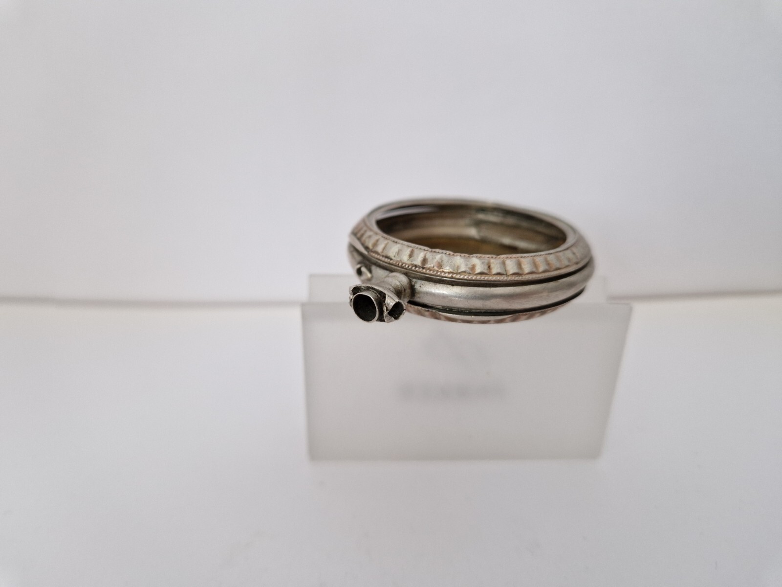 Solid Silver 0.800 Pocket  Watch Case - Open Face - image 6