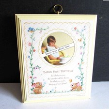 Hallmark Personalized Baby's First Birthday Plaque Picture Insert 1981 FREE SH