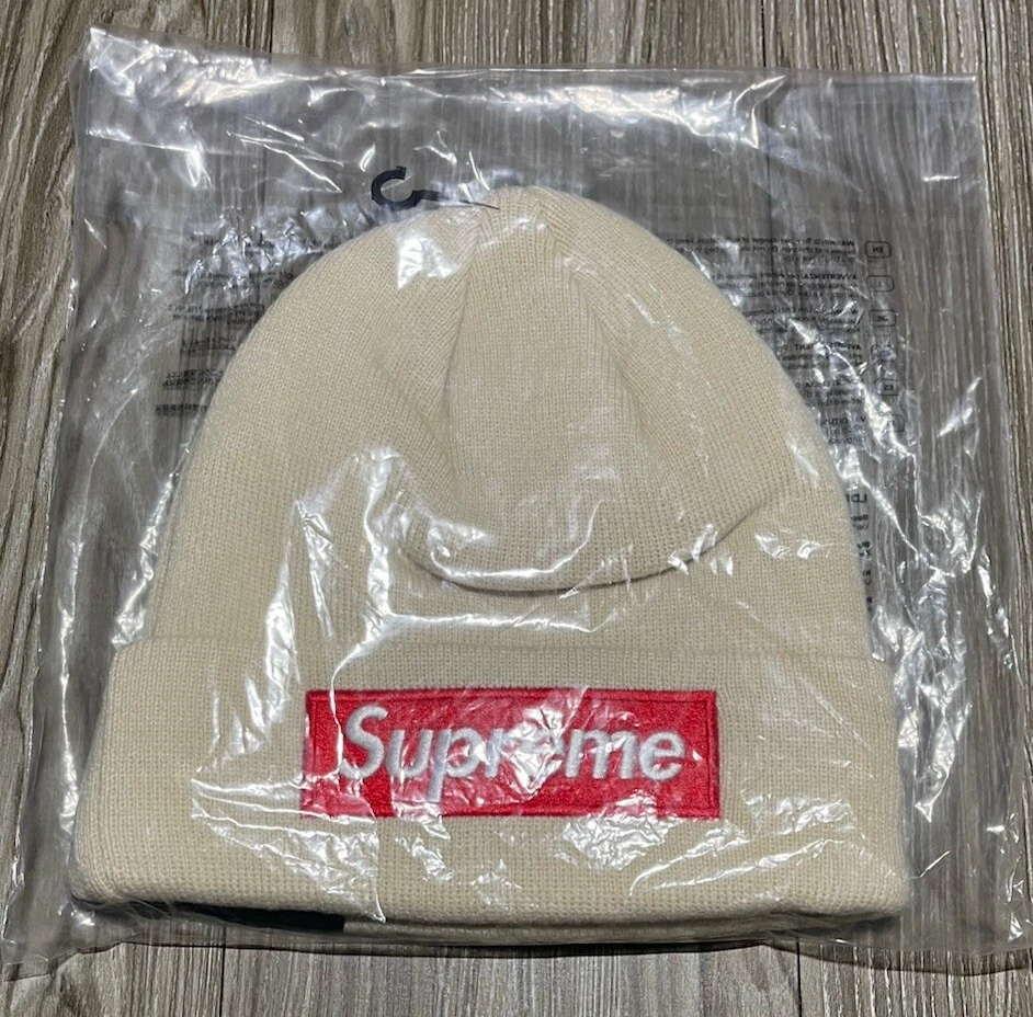 Supreme New Era Box Logo Beanie Stone FW24 Supreme New York 2024 Neuf