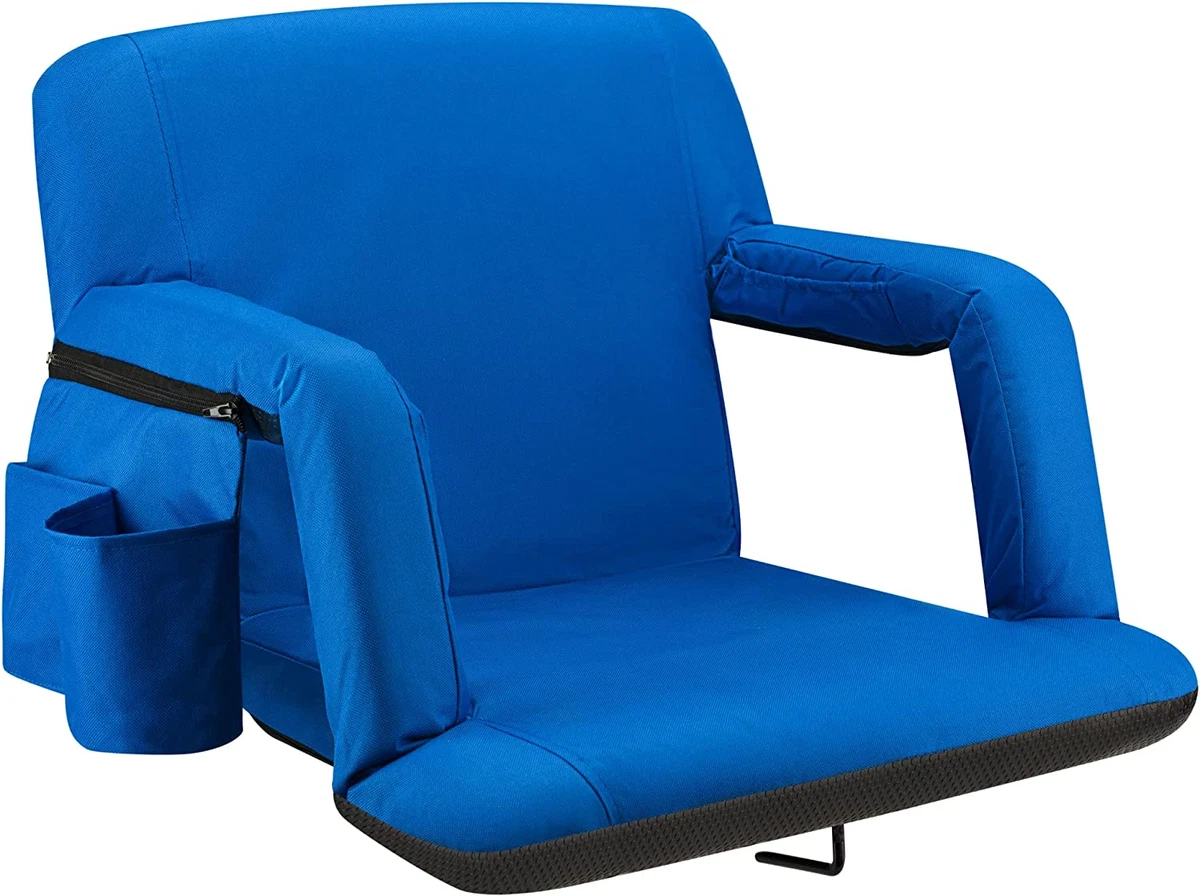 Folding Stadium Seat Deluxe Reclining Wide Adults Camping Back