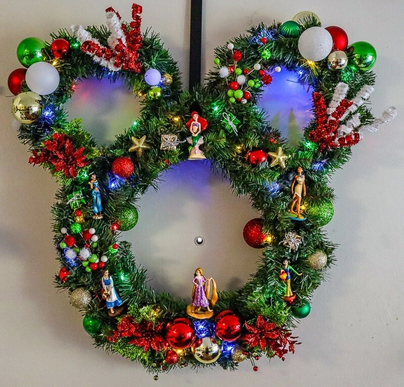 Christmas wreaths for front door Disney Christmas Wreath Lighted