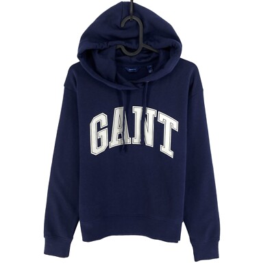 GANT Navy Blue Fall Hoodie Sweater Jumper Size XS UK