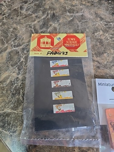 JUEGO DE 5 LATAS DE COMIDA PARA PERROS BICICLETA CASA DE MUÑECAS #173 TAZÓN HUESOS SALSA TREN + - Imagen 2 de 4