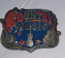 Vintage 1982 The Great American Buckle Co Country Music Belt Buckle Serial # 919