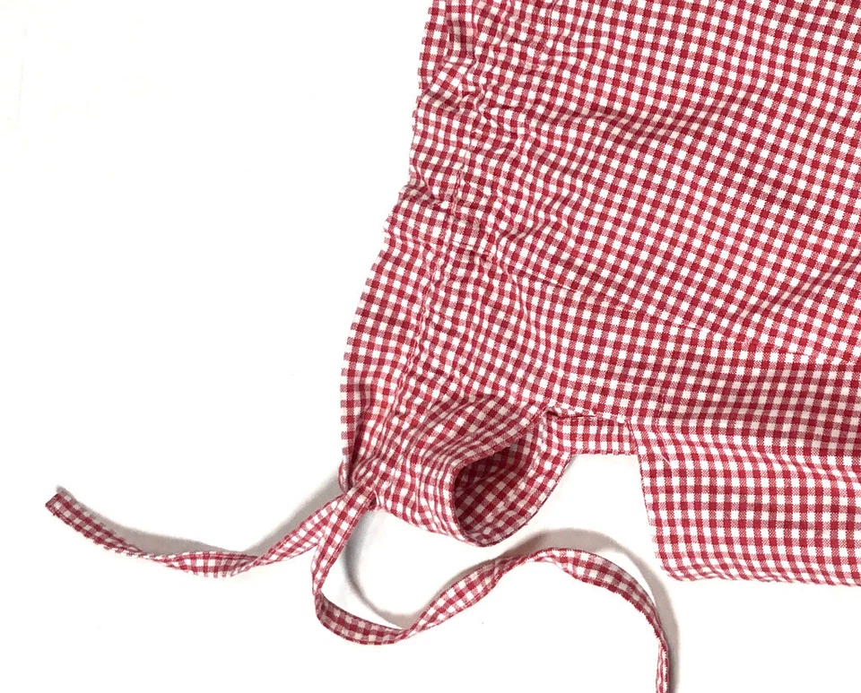 Bolsa de cubo grande Pottery Barn Kids con forro de canasta de guinga rojo blanco algodón Foto 4 de 4