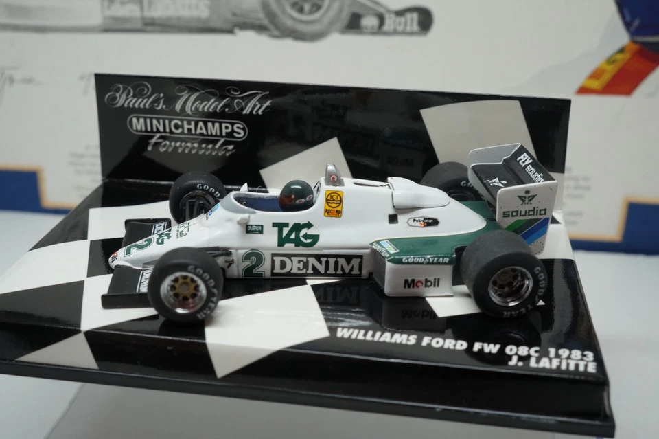 MINICHAMPS /F1 1983 WILLIAMS FORD FW08C - jacques lafitte - 1/43 SCALE MODEL CAR - Image 4 of 4