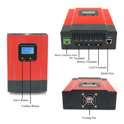 MPPT Solar Charge Controller 40A 12V/24V/36V/48V Auto Battery Charger Regulator 