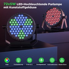 10X 72W LED Par Strahler 72 LED RGB Bühnenlicht DMX DJ Disco Party Lichteffekt