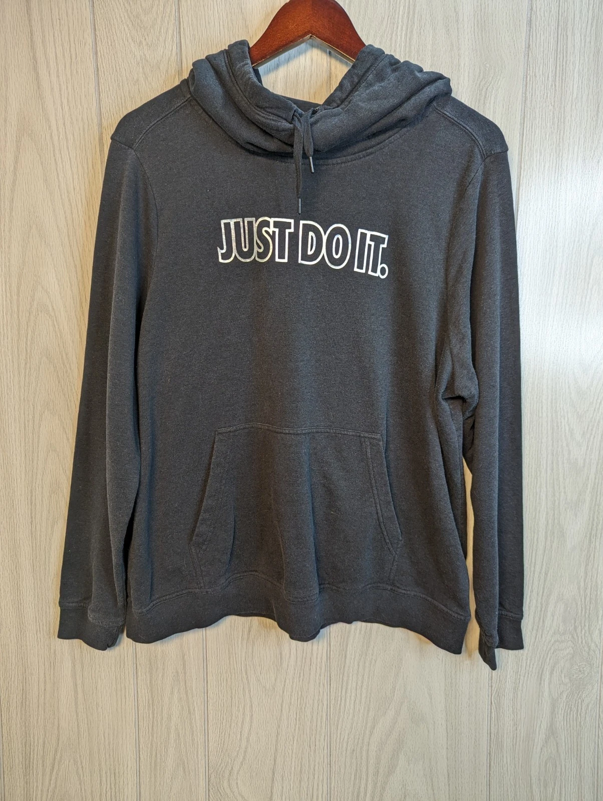 Nike Sweater Adult XL Just Do It Pullover Hoodie High Shawl Neck Men Women