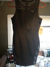 TOBI  NWT~ UNIQUE BLACK MINI DRESS ~ SIZE PETITE SMALL
