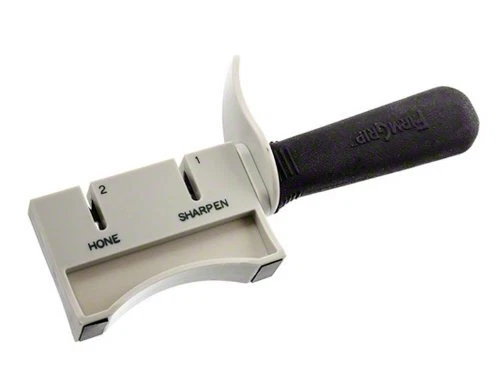Tablecraft E5698 Hand Held Twice-Sharp Knife Sharpener with Firm Grip Handle,