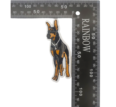 Doberman Patch Dog Breed Clothing Heat Adhesive Iron Heat Patch