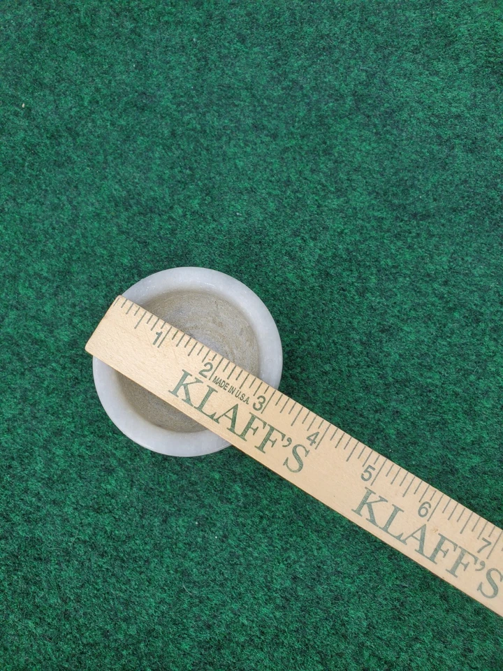 VTG Gray & White Marble Mortar 3"x3" - Image 4 of 4