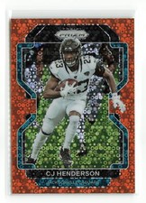 CJ HENDERSON #18 2021 PANINI PRIZM JAGUARS ORANGE DISCO