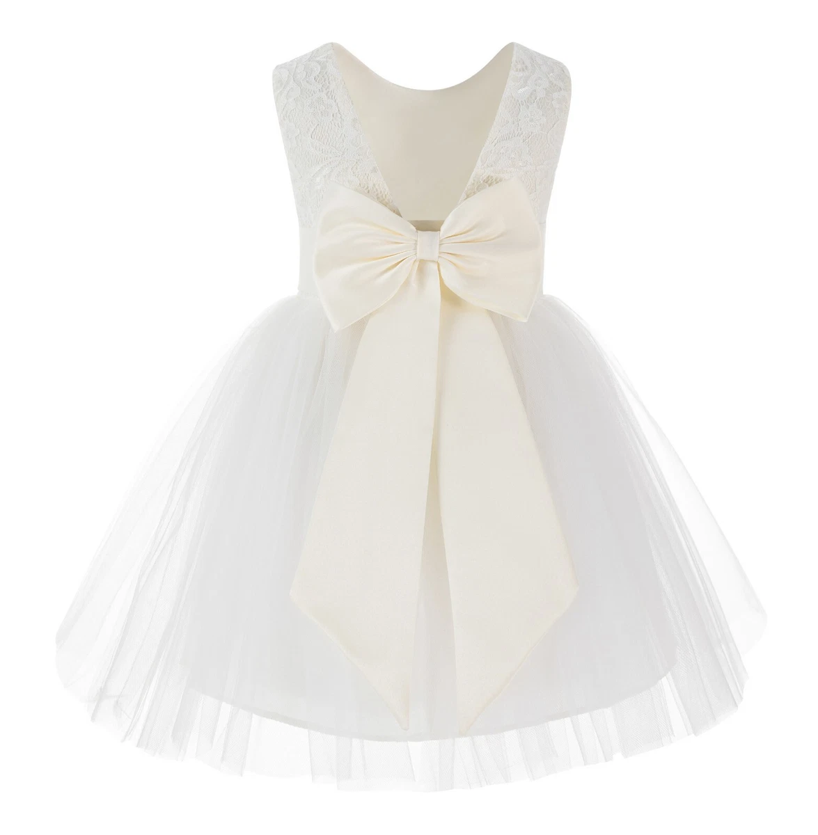 infant ivory flower girl dress products for sale | eBay
