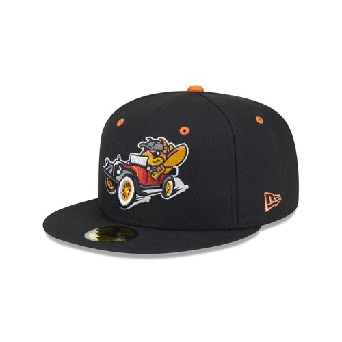 Men's-New Era Black Winston-Salem Dash Theme Nights 59FIFTY Fitted Hat