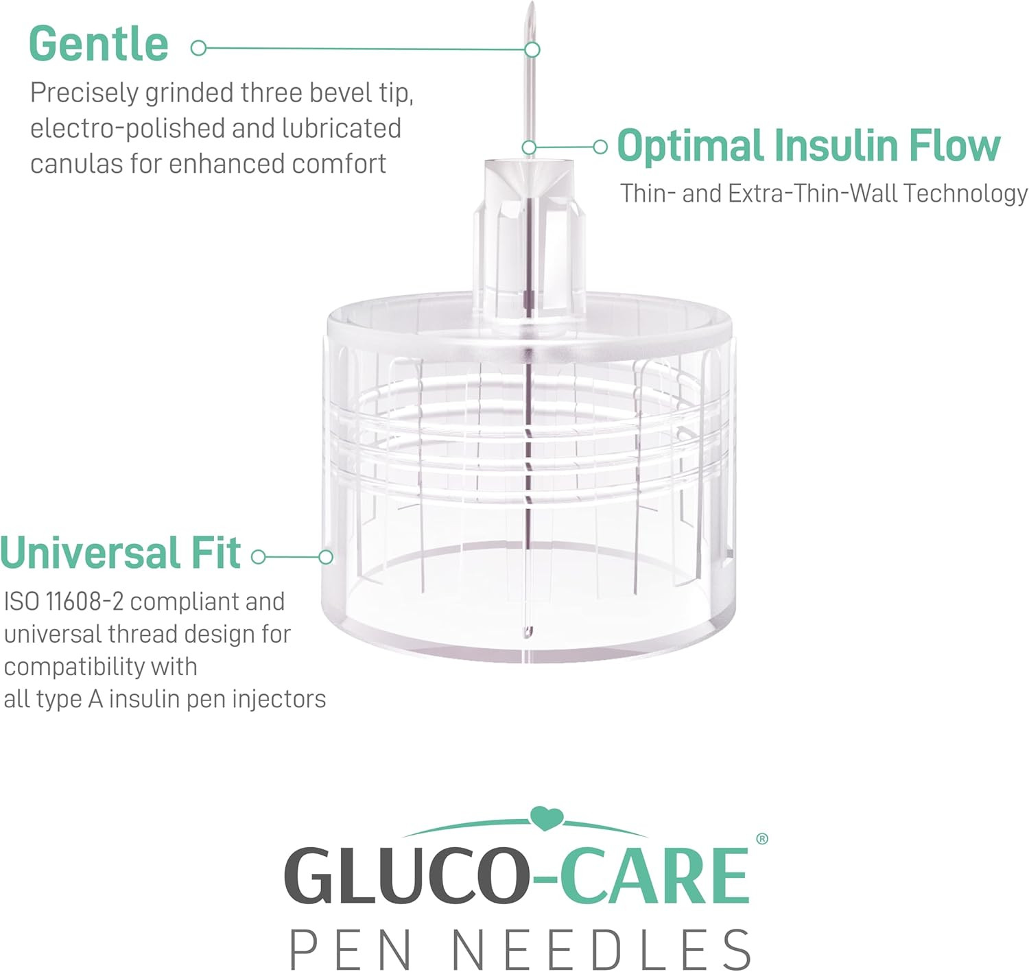 Pen Tips 32G X 4Mm, Universal Fit, 100/Bx, Sterile, Comfort