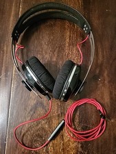 Sennheiser MOMENTUM 1.0 On-Ear Wired Headphones - Black / Red FOR PARTS NO AUDIO