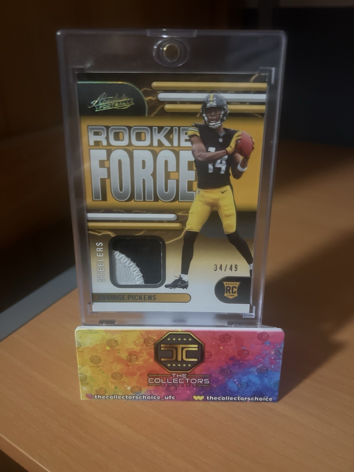 George Pickens Panini Absolute Rookie Force Memorabilia #RF20 Gold