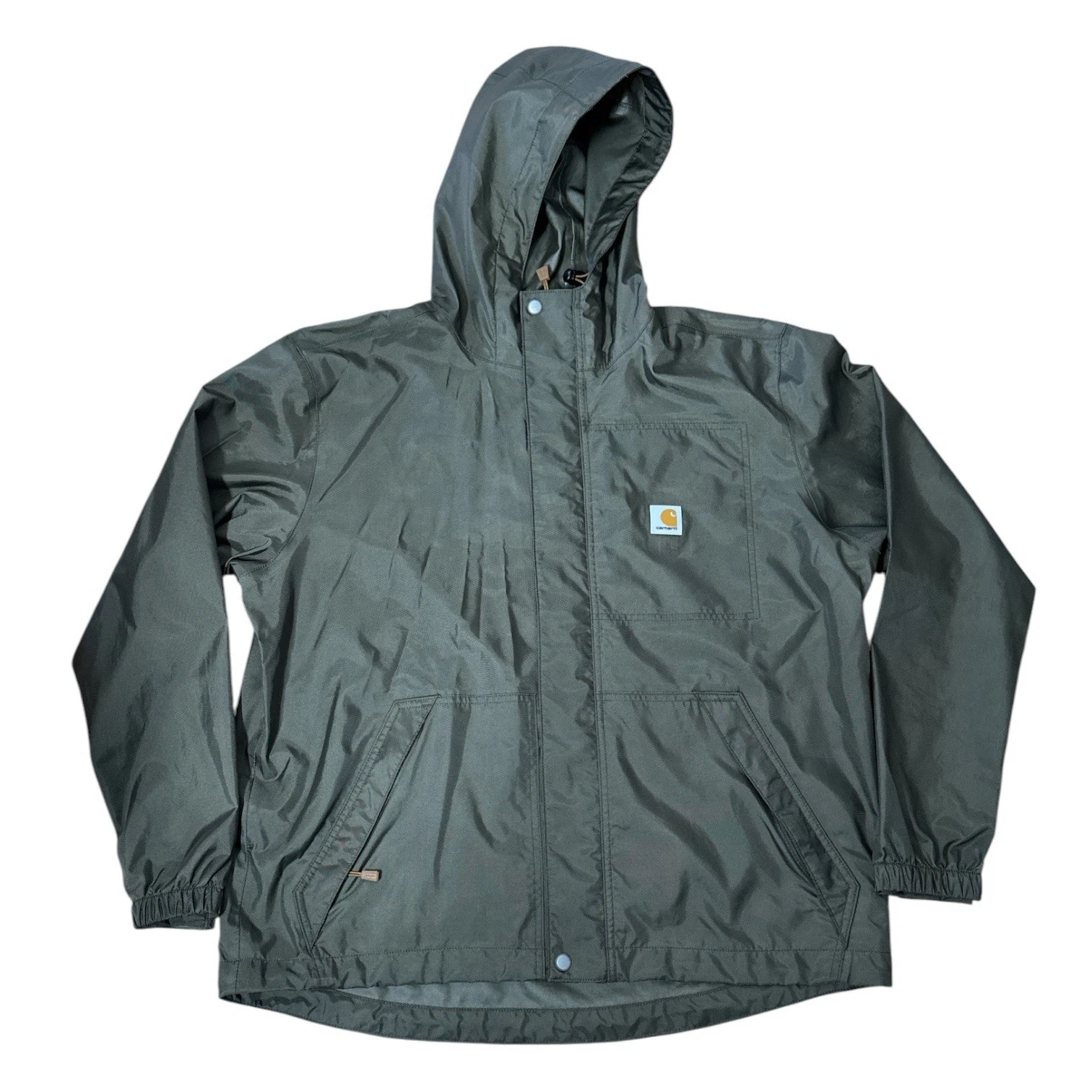 Carhartt Men L Loose Fit Midweight Storm Defender Jacket OJ3510-M Green Zip Nice