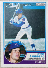 1983 O-Pee-Chee  Ryne Sandberg #83 Cubs HOF RC ROOKIE RAZOR SHARP