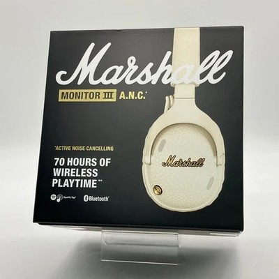 Marshall Monitor III ANC Wireless Noise Cancelling Headphones Cream 70Hr BT5.3