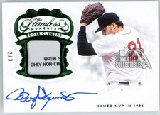 Roger Clemens 2019 Panini Flawless Moments Tag Patch Autograph Card #FM-RC 2/3