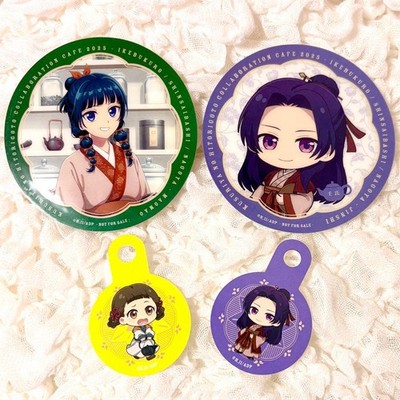 Apothecary Diaries Mixed Tea Cafe Coaster Straw Tag Set Cat Motif New