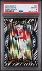 2024 Panini Select Concourse Drake Maye #27 Zebra Shock Prizm Rookie PSA 8
