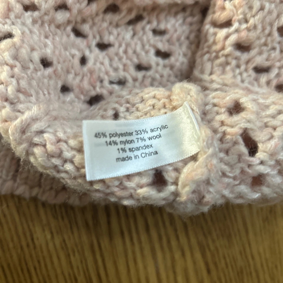 Suéter de punto con agujero abierto Lane Bryant nuevo sin etiquetas rosa talla 18 Foto 4 de 4