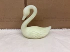 Vintage Fenton uranium glass swan figure custard GLOWS UV art