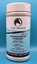 COAT DEFENSE Daily Preventative Grooming Powder Horses Safe Equine Skin 16oz