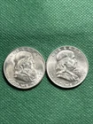 90% Not Junk Silver Coins $1 Face Value (2) Uncirculated Franklin Half Dollars