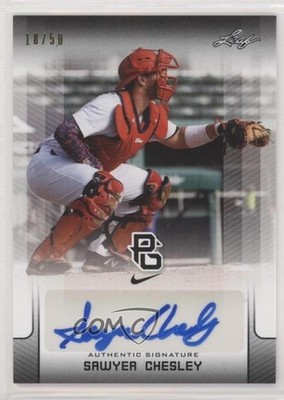 2017 Leaf Perfect Game National Showcase Black 18/50 Sawyer Chesley Auto w5c