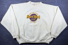 Vintage Hard Rock Cafe Las Vegas Sweatshirt Mens Large White Save The Planet 90s