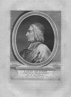 Louis Antoine de Noailles Kardinal cardinal Paris Kuperstich Portrait gravure
