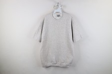 Vintage 90s Streetwear Womens XL Blank Short Sleeve Crewneck Sweatshirt Gray USA