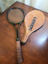 CANNON ALDILA VIintage Tennis Racquet Racket 4 5/8" LEATHER GRIP with Cover