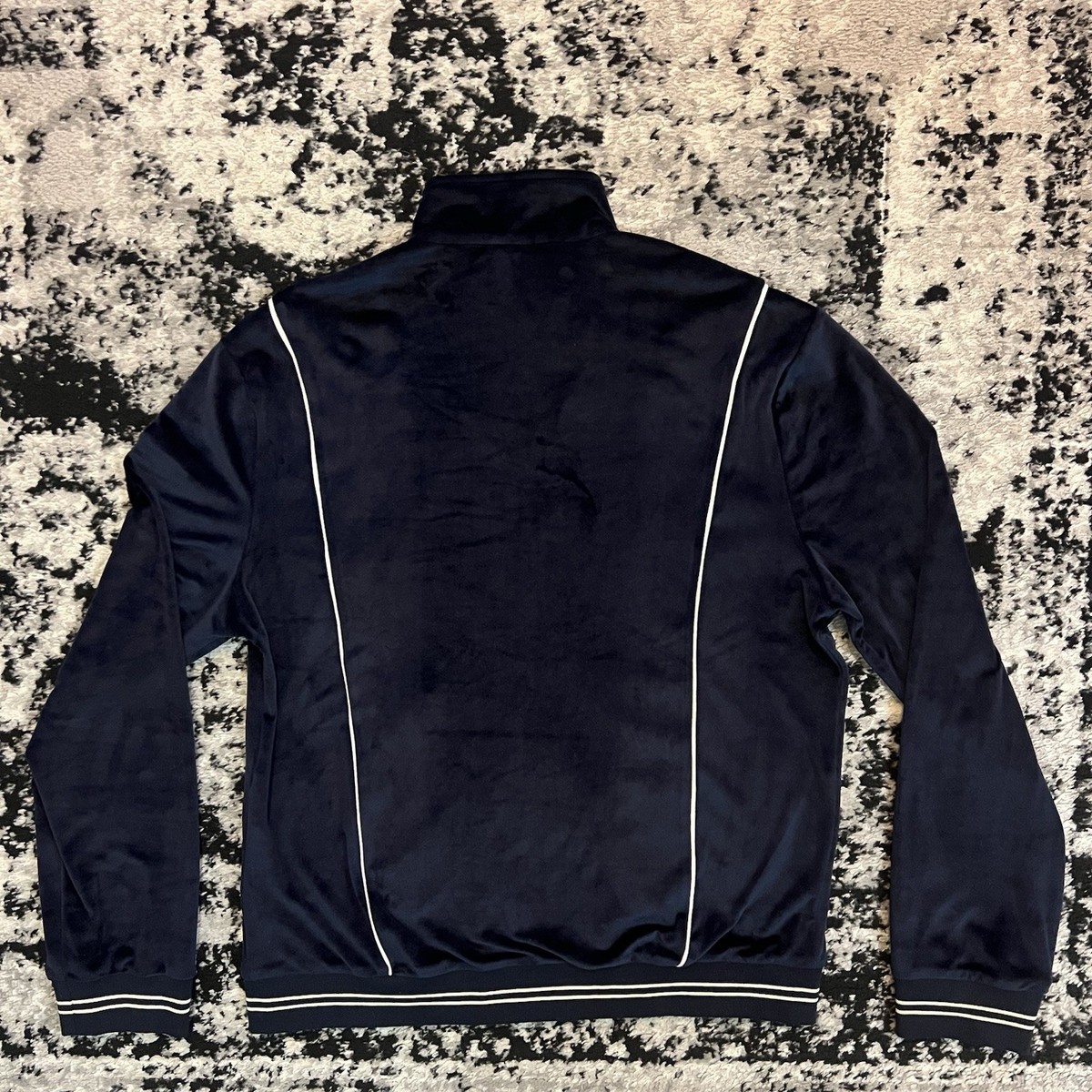 Sinclair Global Velour Track Jacket Navy Blue Men's Size XL | eBay