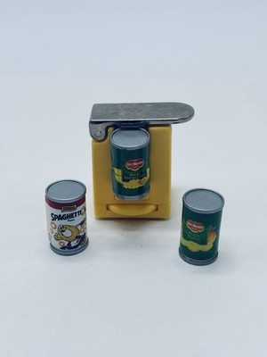 TYCO Kitchen LITTLES Can Opener Spaghetti o s Fruit Veggie Can Barbie Vintage