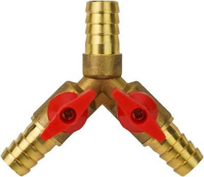 3-Wege-Ventil-Schlauchverbinder Y-Form Ventilverbinder für Wasseröl Gas 8-12mm