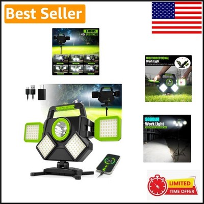 55W Rechargeable 5000LM Work Light with 6 Modes   Heavy-Duty Magnetic LED