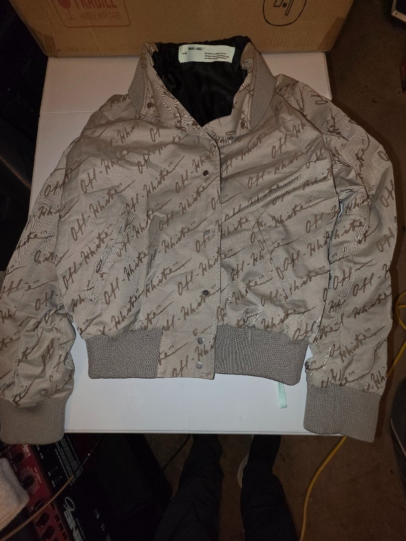 Off - White, Virgil Abloh Script, Bomber Jacket (… - image 1