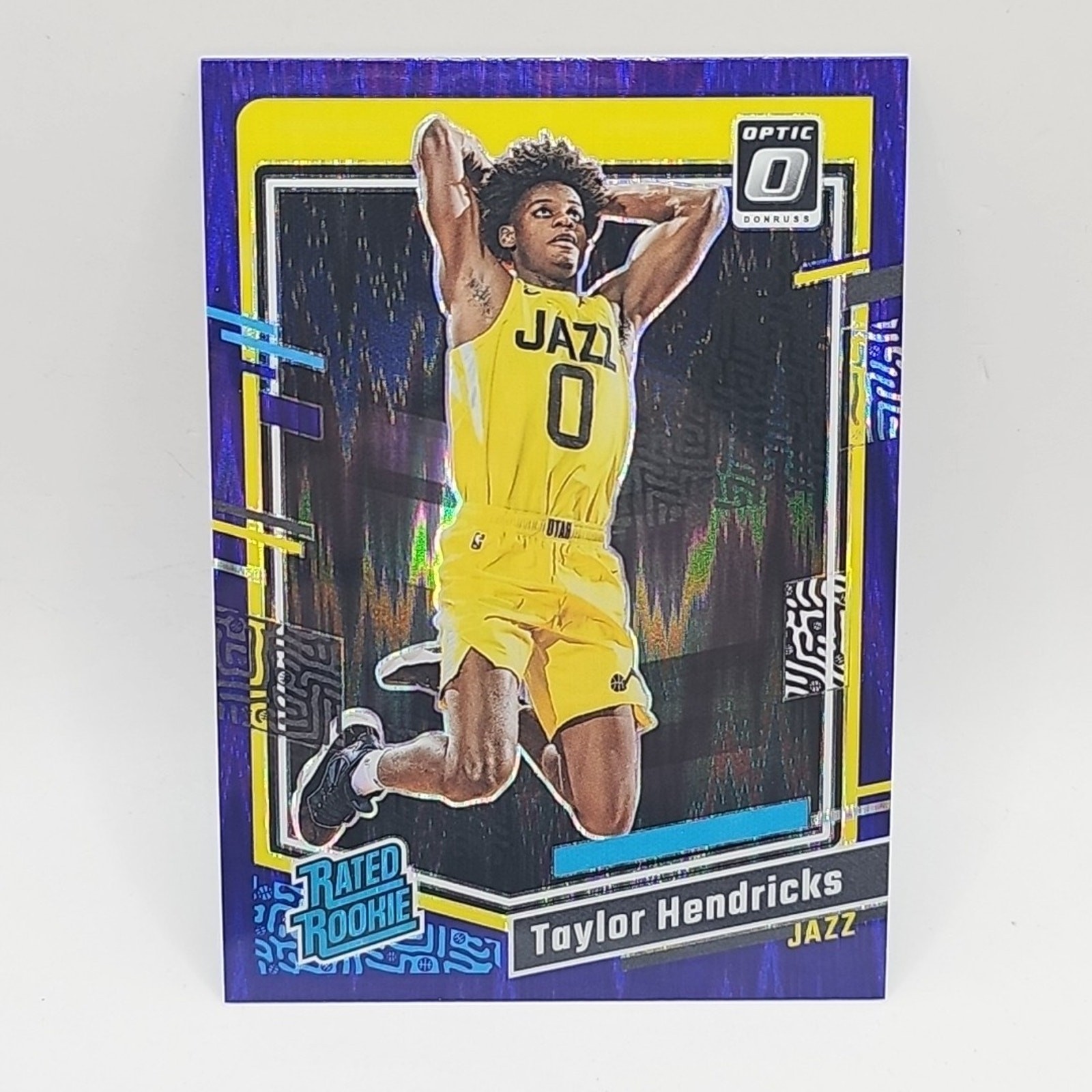 Taylor Hendricks RC 2023-24 Donruss Optic Purple Shock Utah Jazz #233