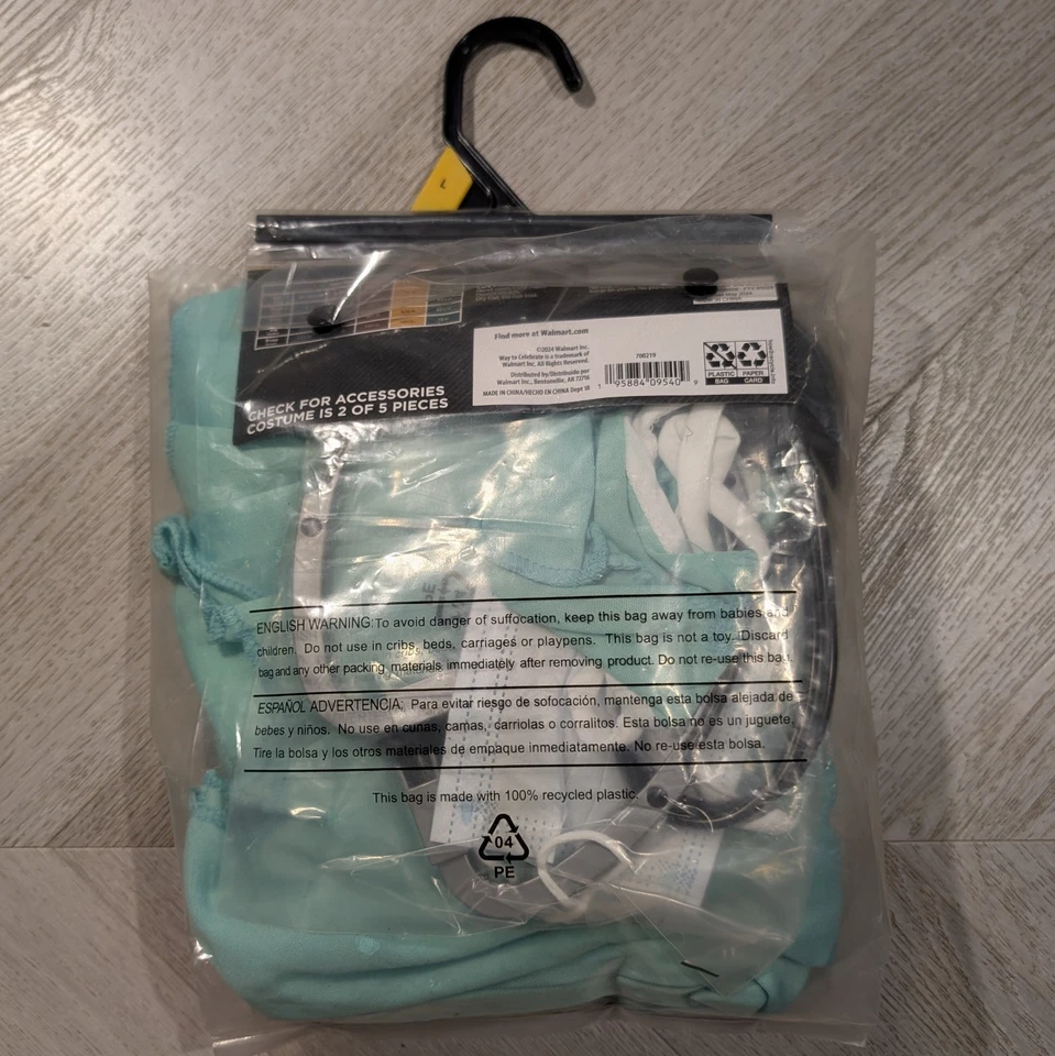 Doctor Costume Men's Size Large 36/38 Includes Shirt Pants Hat Mask Stethoscope - Image 2 of 2