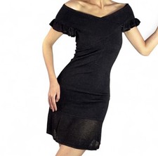 Zac Posen for Target black shimmery off the shoulder bodycon dress Sz