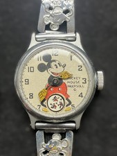 WOW! Reloj de pulsera raro vintage Characterwatch Ingersoll Mickey Mouse años 30