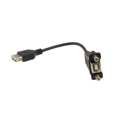 15cm USB 2.0 Panneau Support Imprimante B Femelle À A Prise Noir [008743] - Photo 1/4
